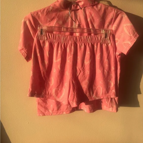 Pink Heart Pattern Button-Up Shirt - Picture 5 of 5